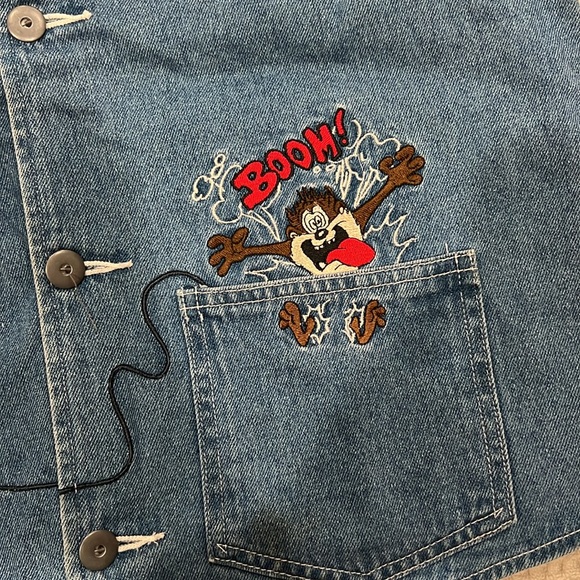 Vintage looney tunes jean vest - Picture 3 of 6